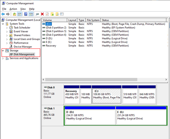 format SSD bằng Disk manager